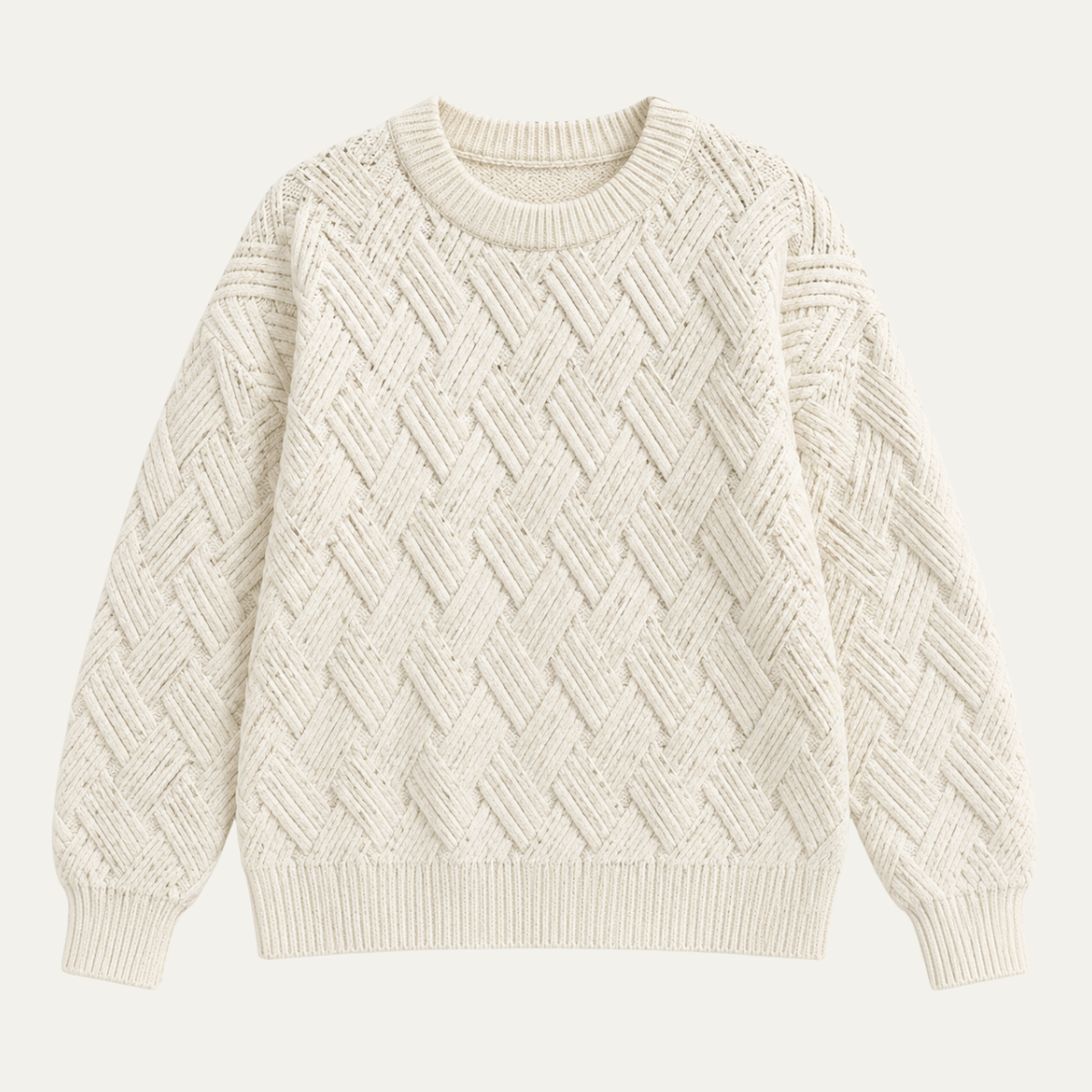 Women's Classic Cable Jumper with Crew Neck