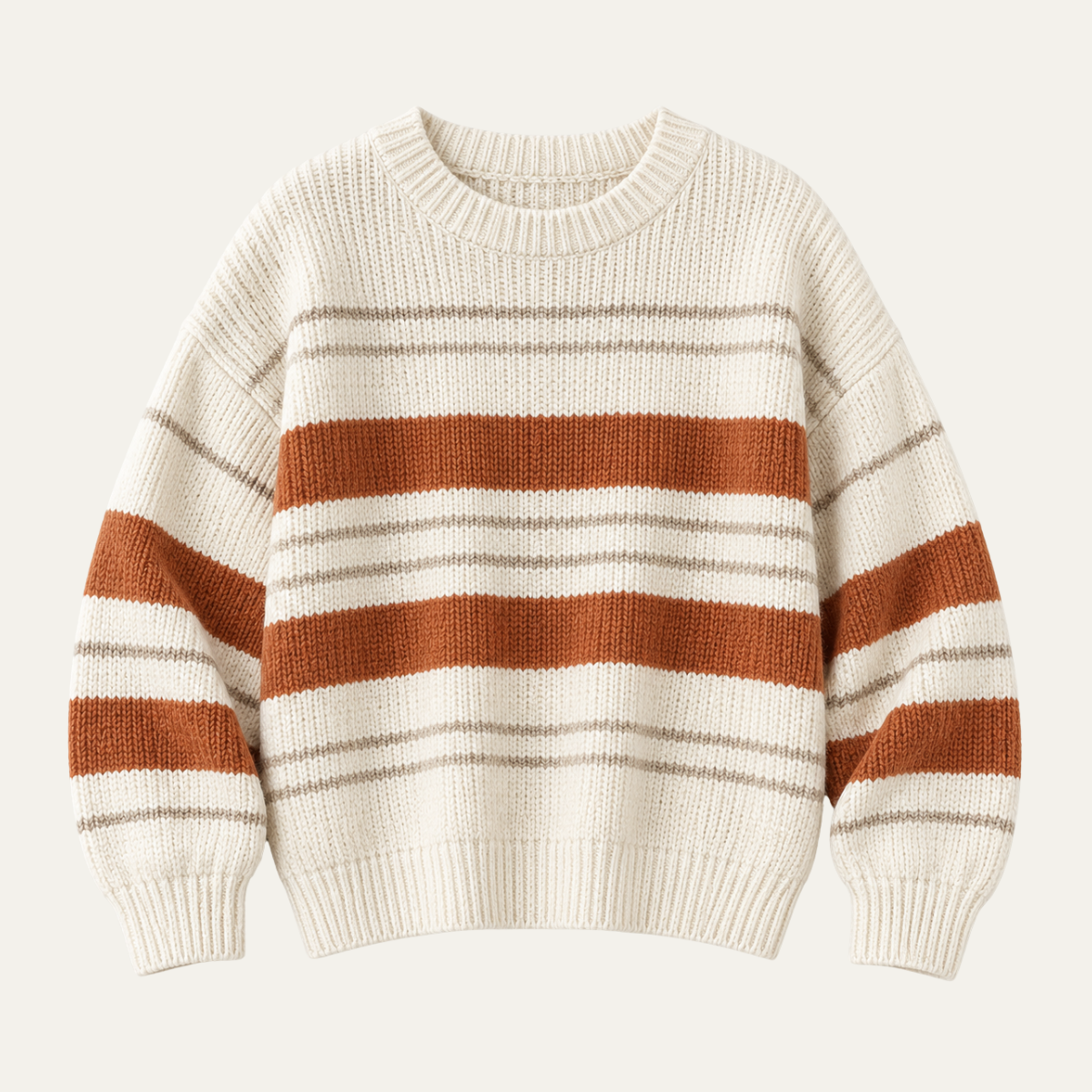 Women's Loose Striped Jumper in Soft Knit