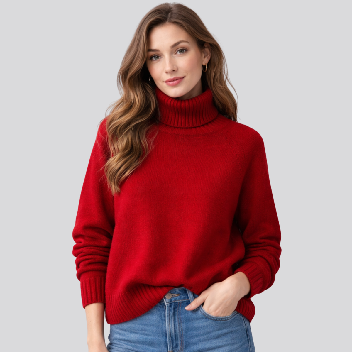Cozy Women's Merino Wool Turtleneck Sweater