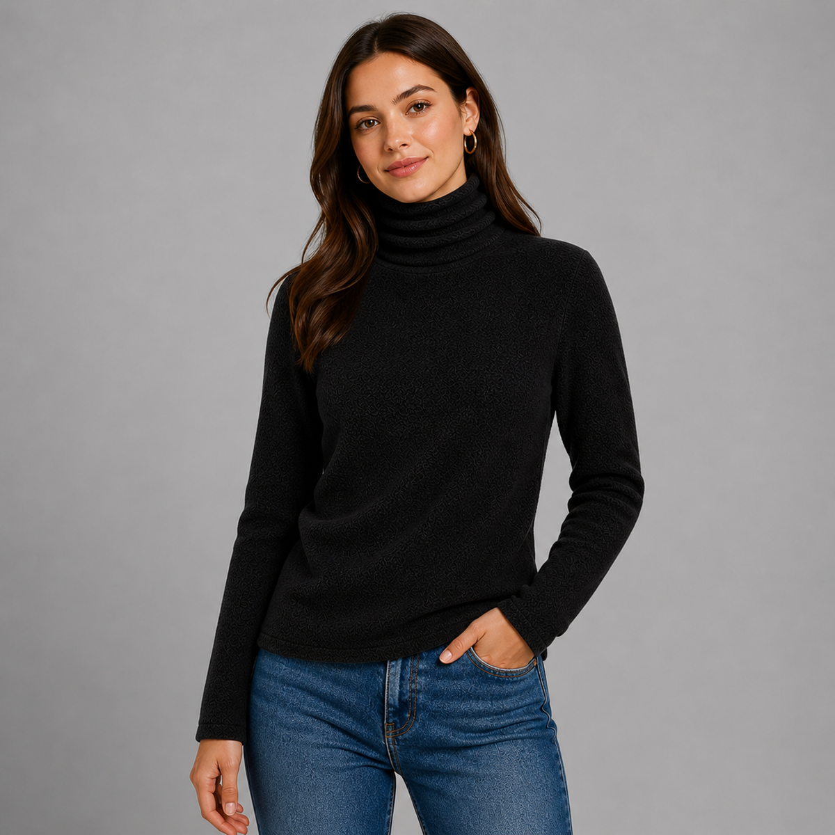Luxurious Women's Cashmere Blend Turtleneck Sweater