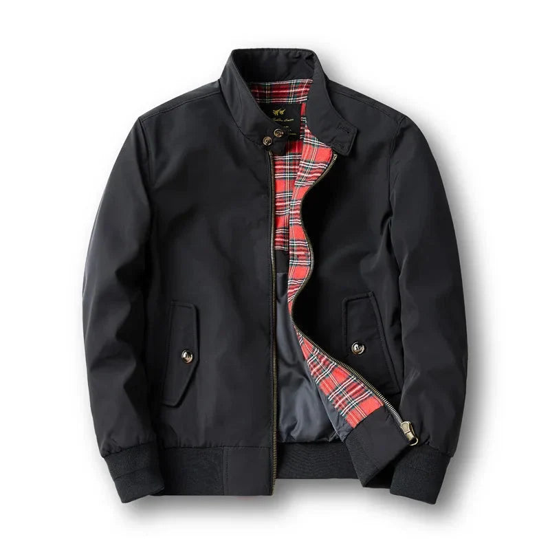Men's Autumn Harrington Bomber Jacket with Zip