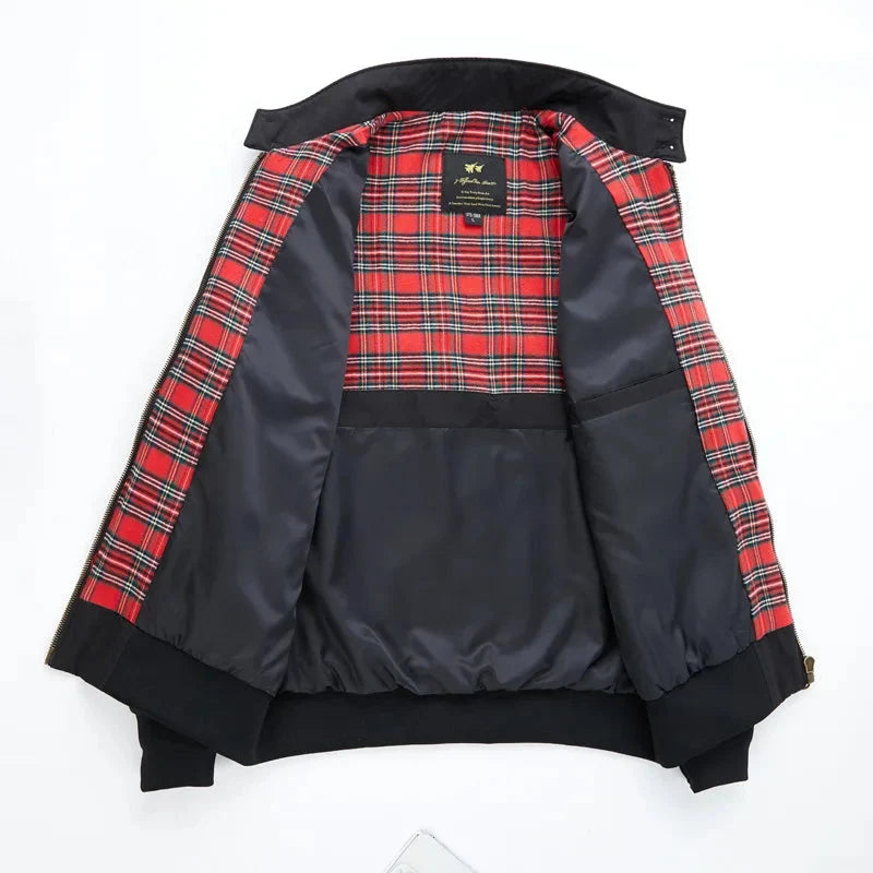 Men's Autumn Harrington Bomber Jacket with Zip