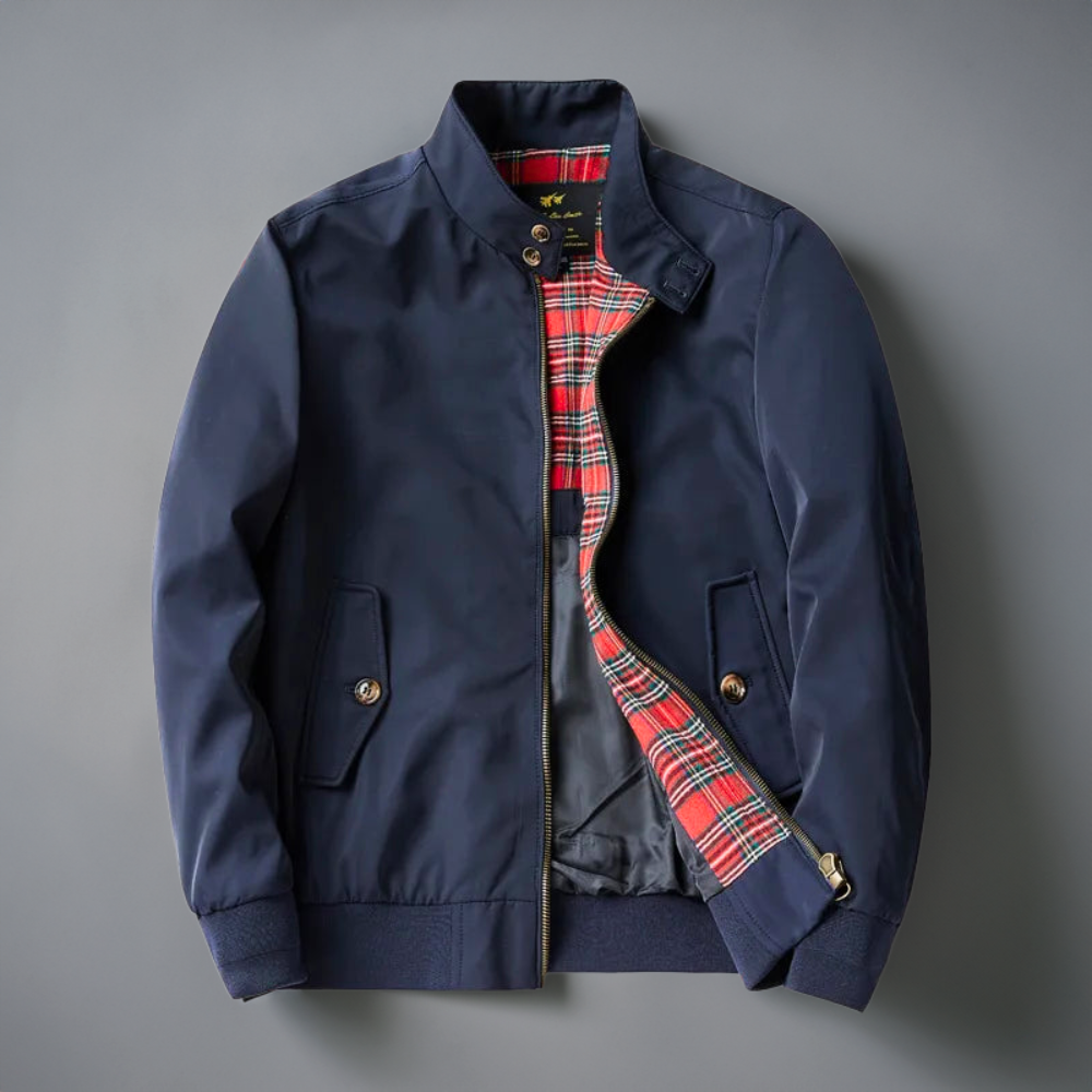 Men's Autumn Harrington Bomber Jacket with Zip