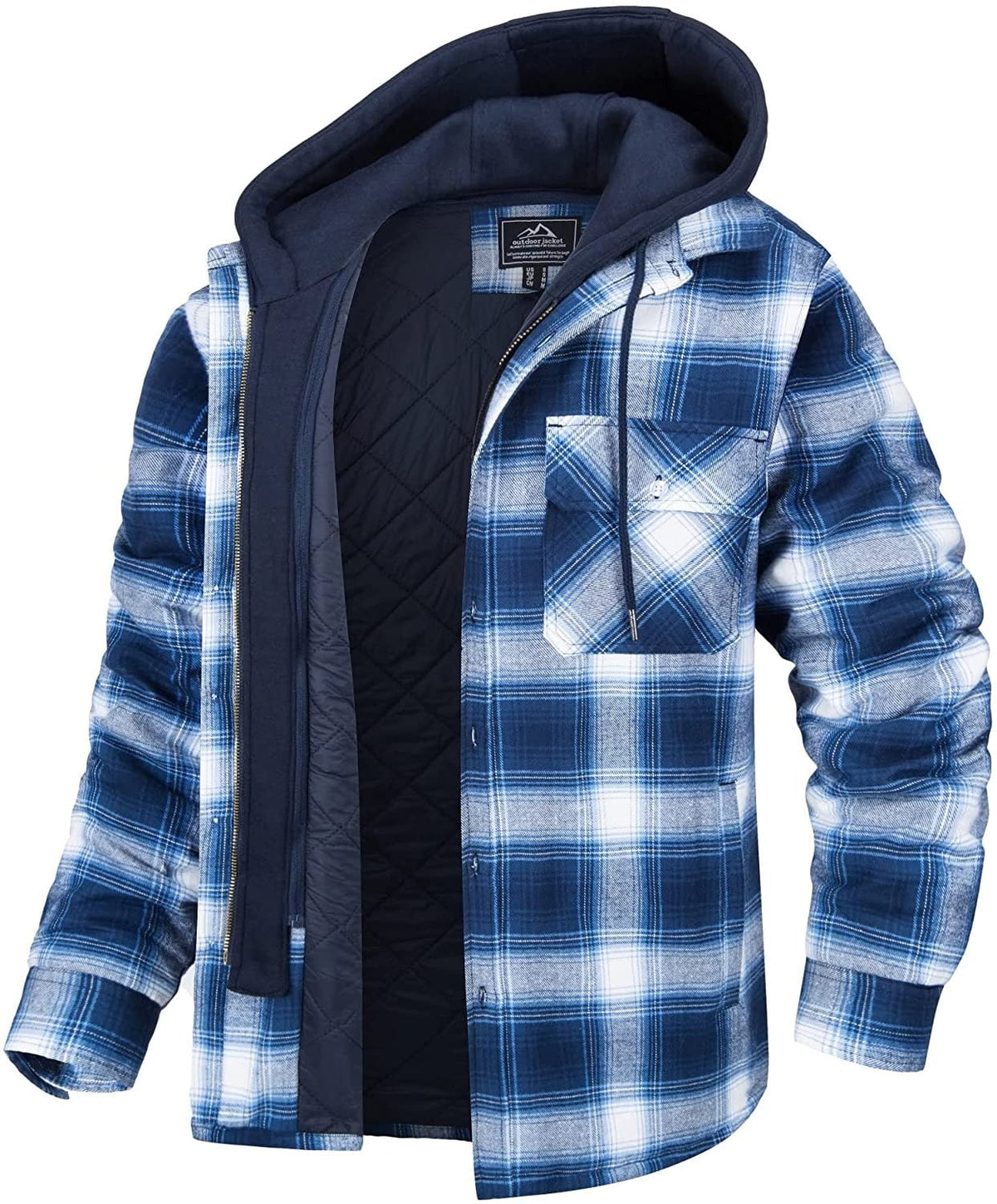 Men's Checkered Jacket with Hood | Stylish, Warm and Comfortable for Every Day
