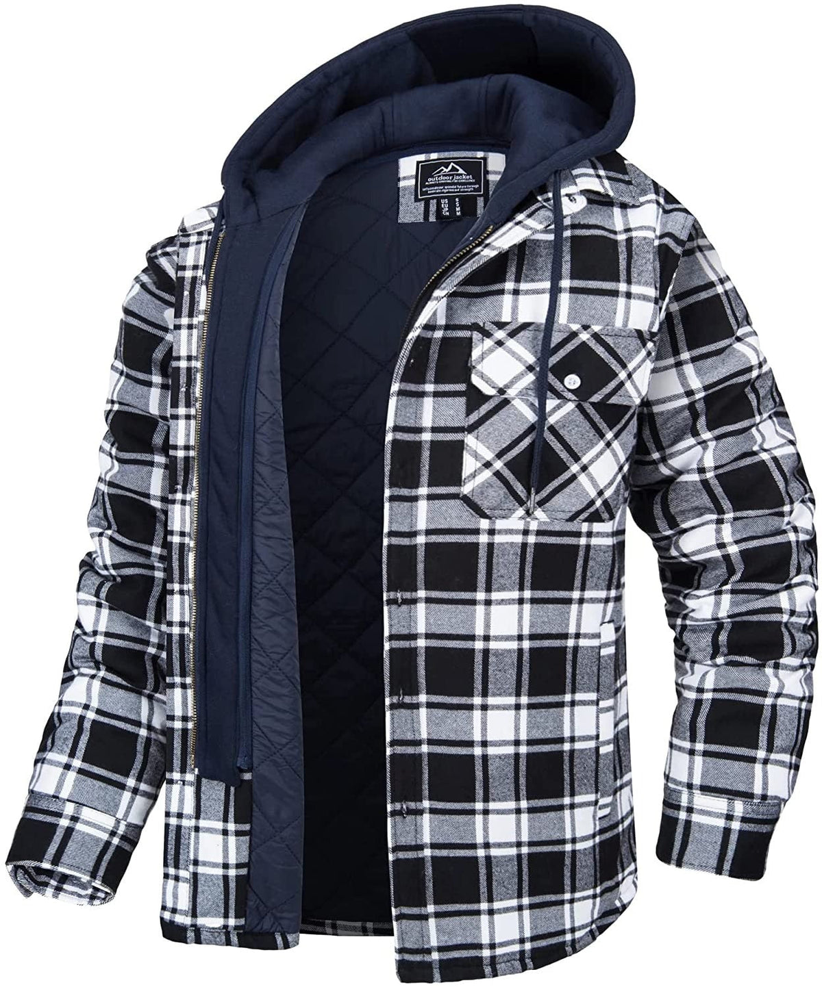 Men's Checkered Jacket with Hood | Stylish, Warm and Comfortable for Every Day