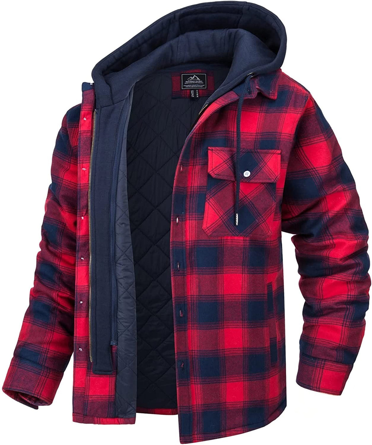 Men's Checkered Jacket with Hood | Stylish, Warm and Comfortable for Every Day