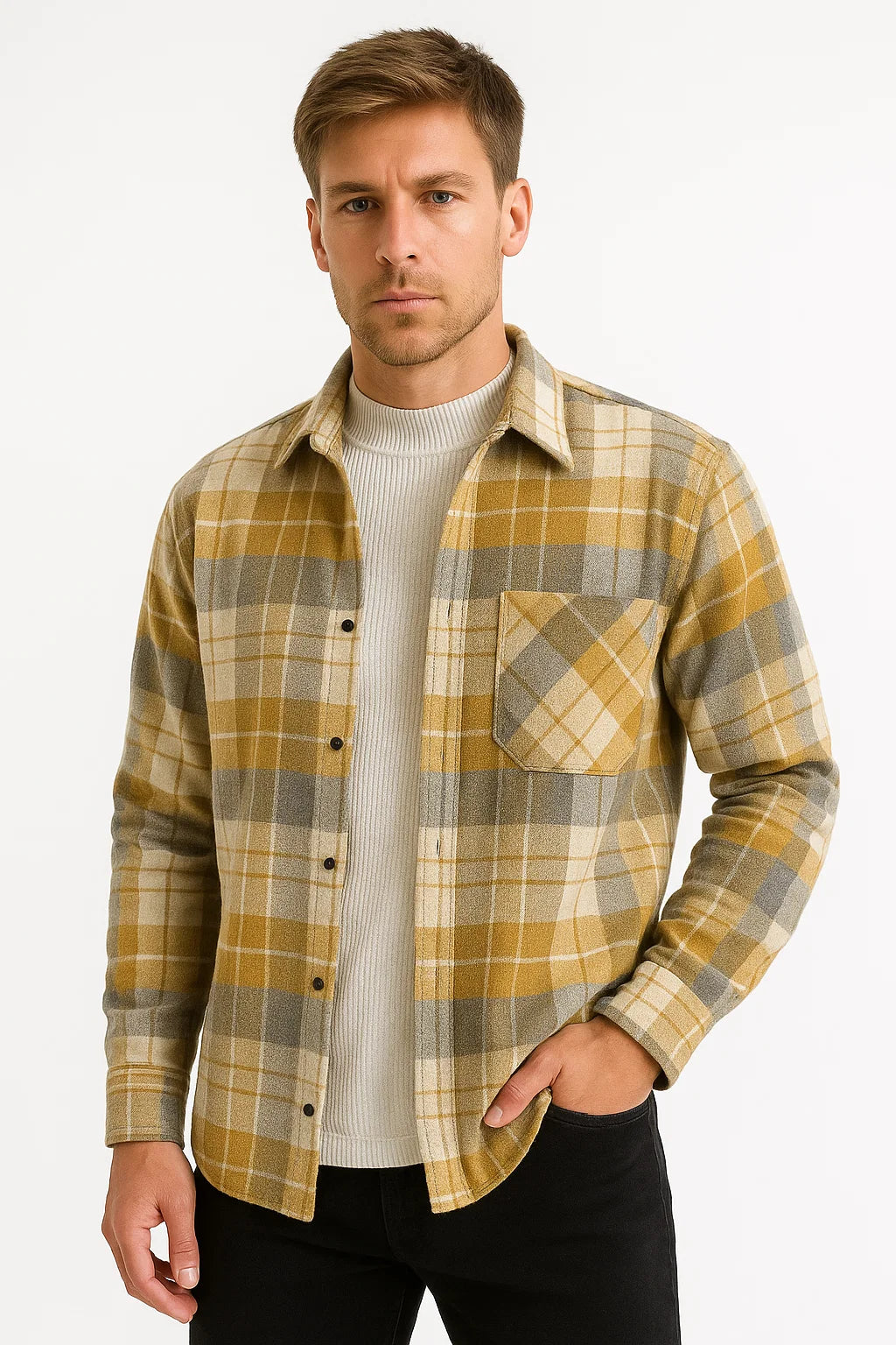 CHECKED WINTER SHIRT FOR MEN