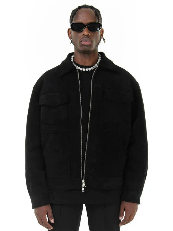 Men's Cargo Jacket with Pockets and Zip – Perfect for Autumn