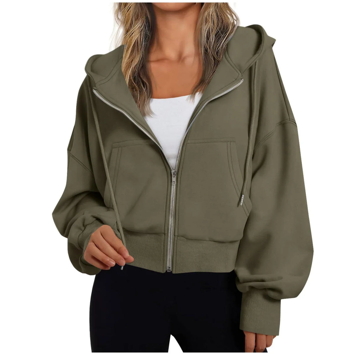 Ladies Hoodie with Zip and Hood