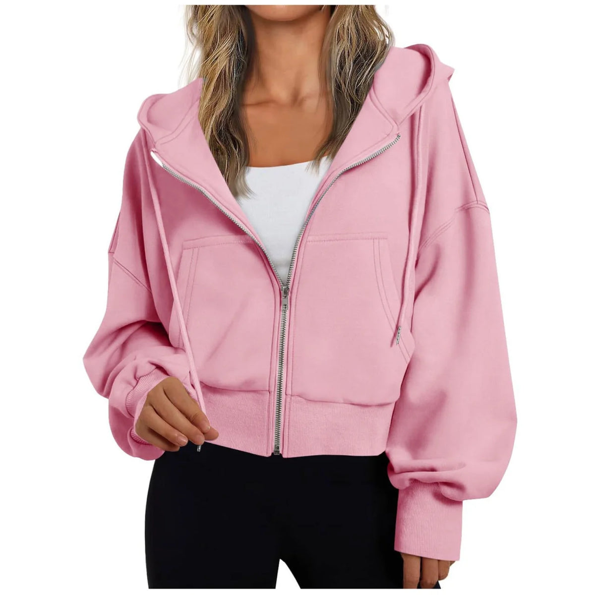 Ladies Hoodie with Zip and Hood