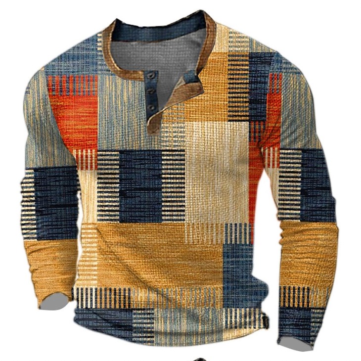 Men's Stylish Knit Sweater with Unique Patterns