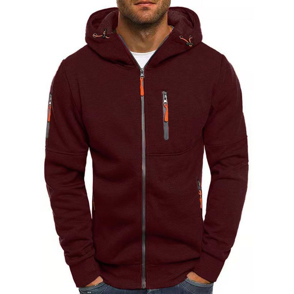 Men's Breathable Zip-Up Hoodie - Comfortable Sweatshirt