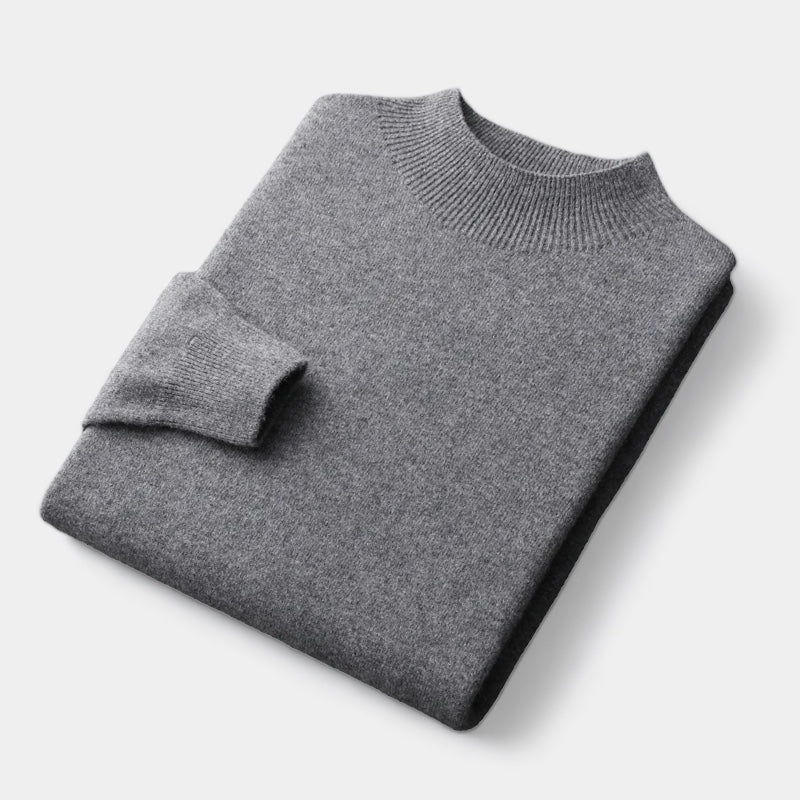 OLD MONEY Merino Wool Half Turtleneck Sweater
