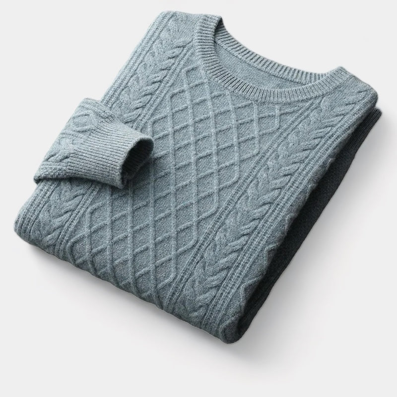 OLD MONEY Merino Wool Jacquard Sweater