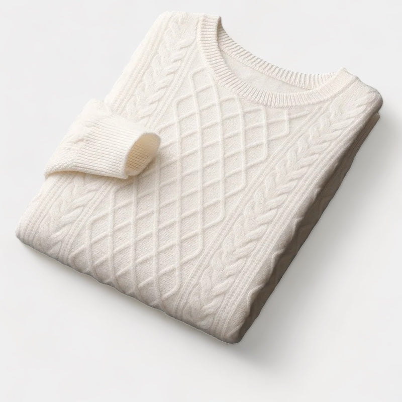 OLD MONEY Merino Wool Jacquard Sweater