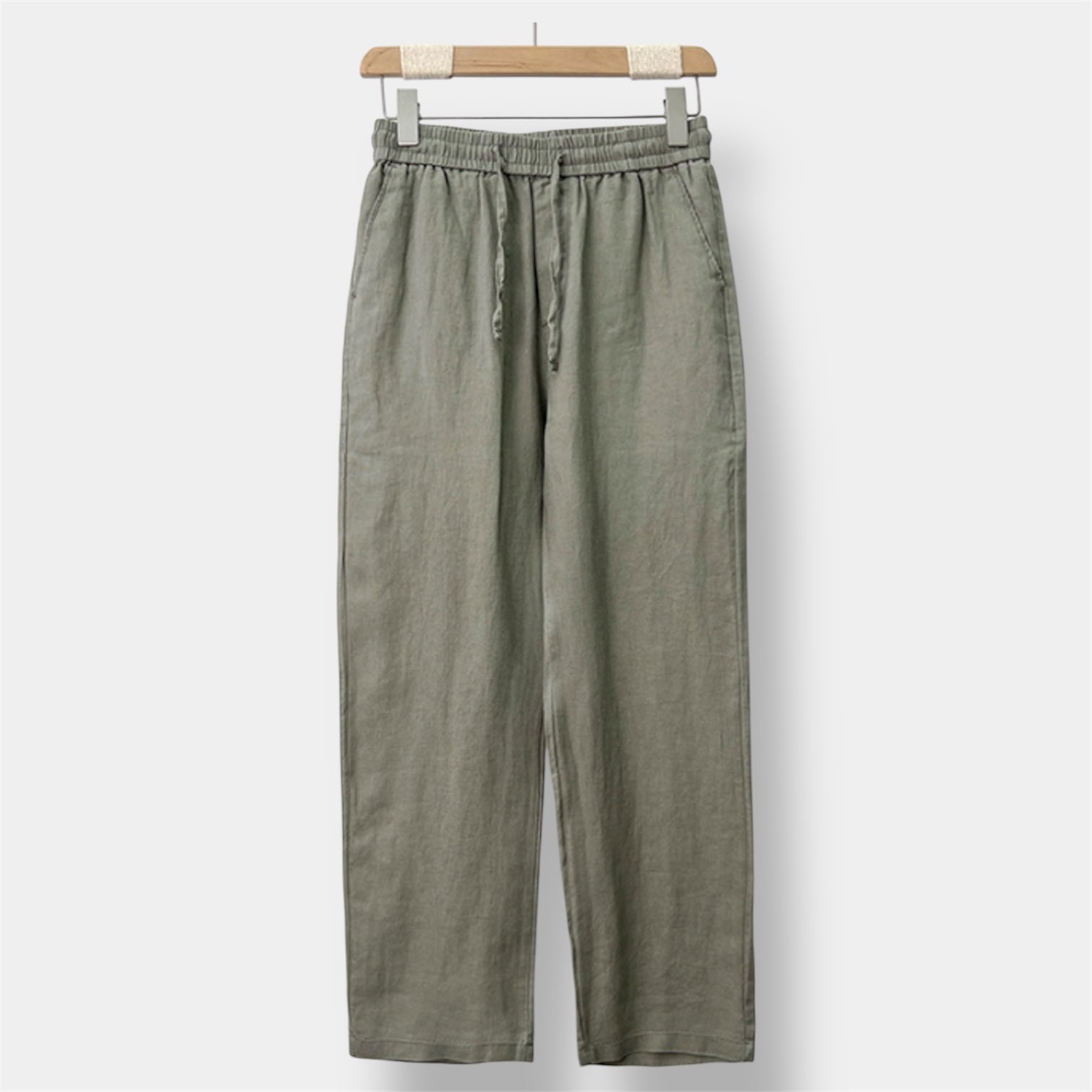 OLD MONEY Straight Fit Linen Trouser