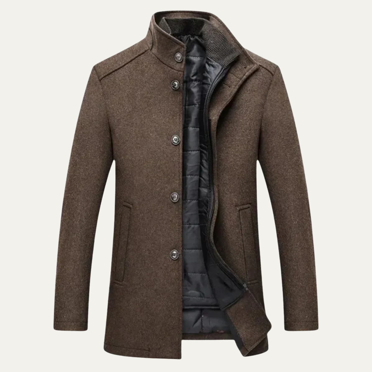 Timeless Wool Blend Men's Trench Coat
