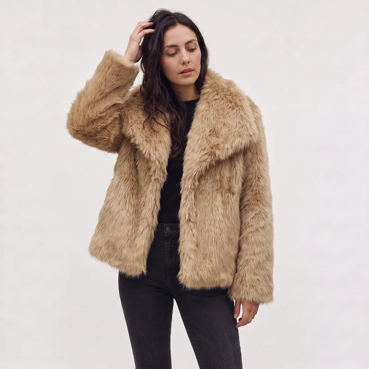 Oversized Women's Faux Fur Coat