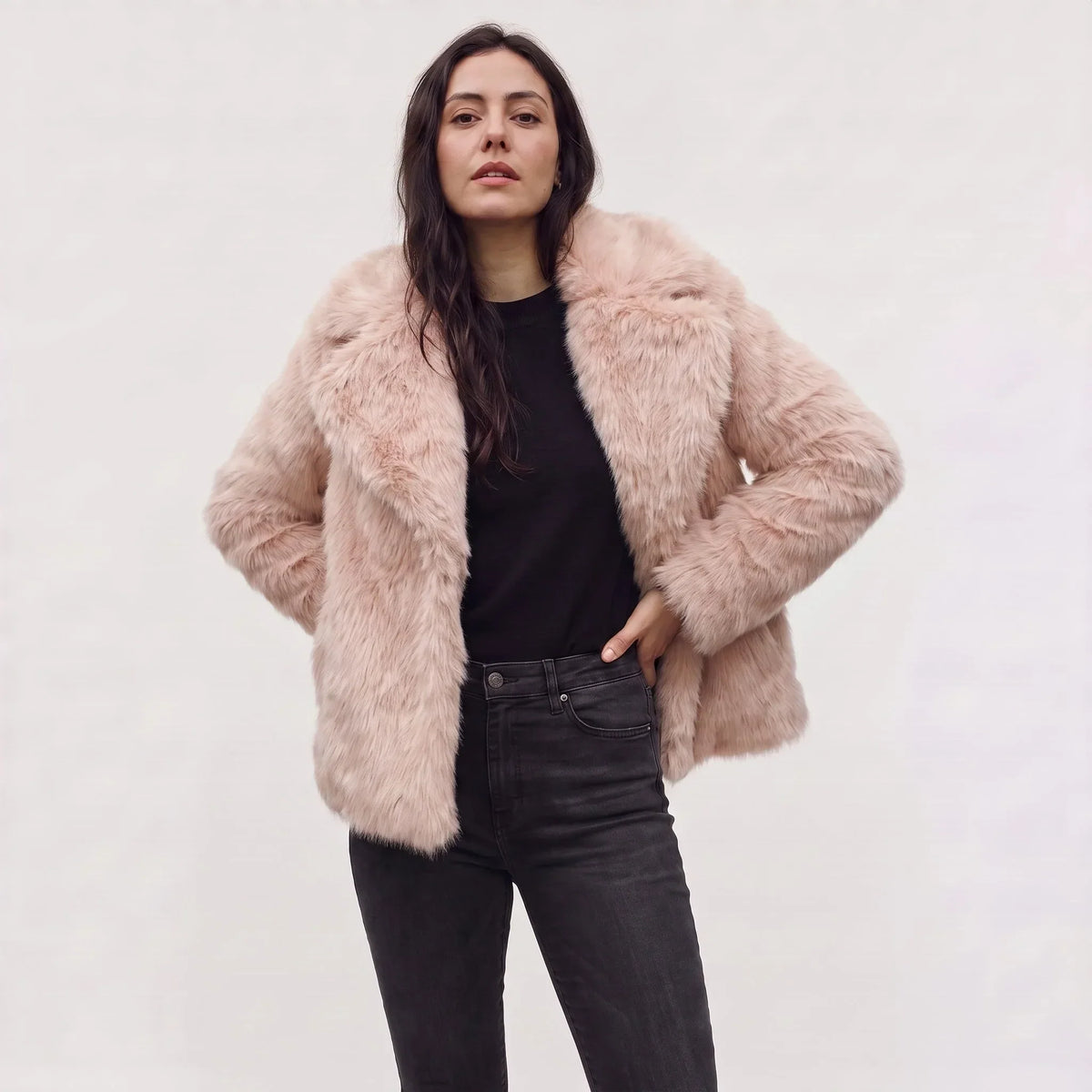 Oversized Women's Faux Fur Coat