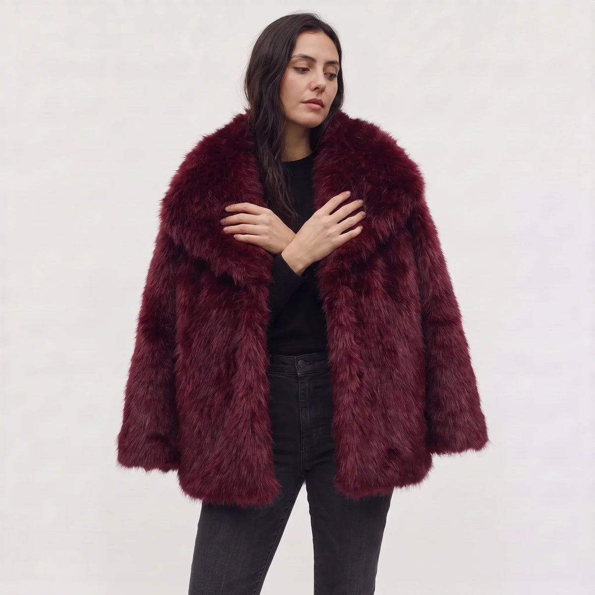 Oversized Women's Faux Fur Coat