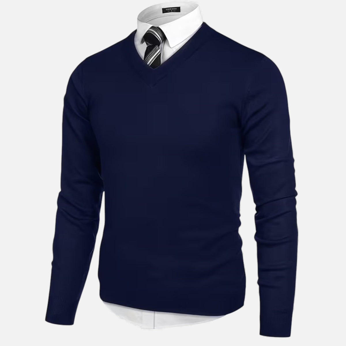 Stylish Men's V-Neck Knit Pullover