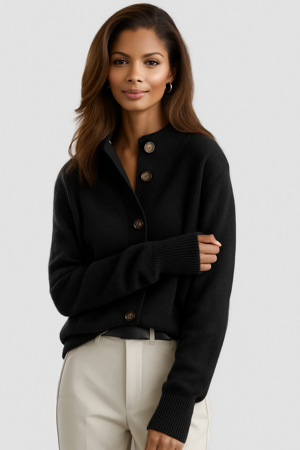 Classic Women's Button-Up Cardigan for Ultimate Comfort