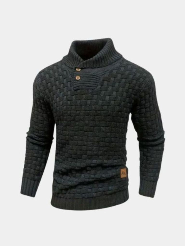 Chic Slim-Fit Knit Sweater for Men - Soft and Sophisticated