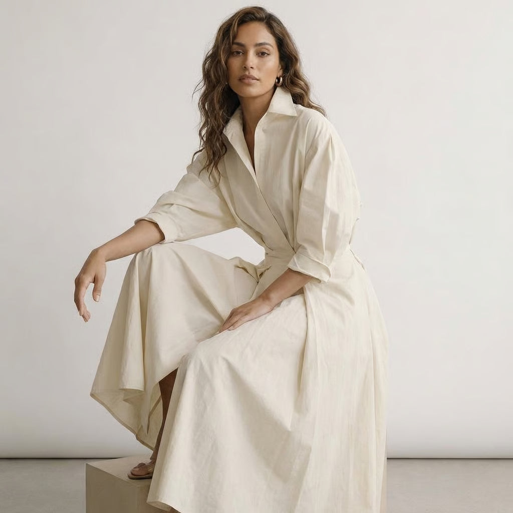 Ladies' Maxi Blouse Dress Tailored