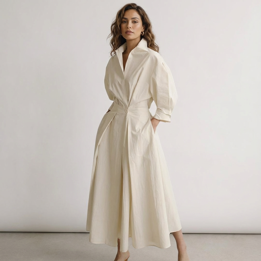 Ladies' Maxi Blouse Dress Tailored