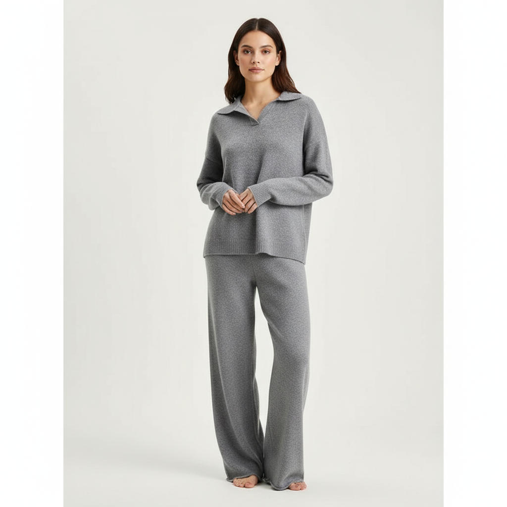 Co-ord Set Ladies Loungewear Top and Trousers