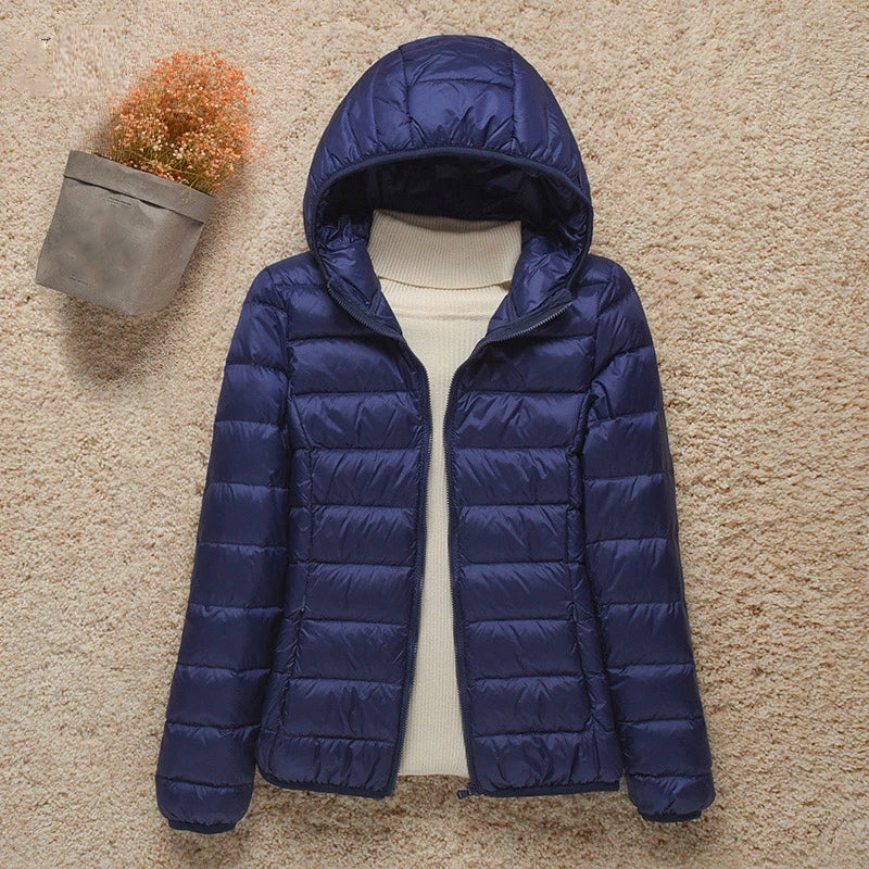 Quilted Hooded Lightweight Padded Jacket