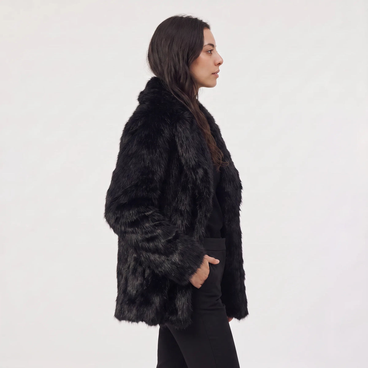 Oversized Women's Faux Fur Coat