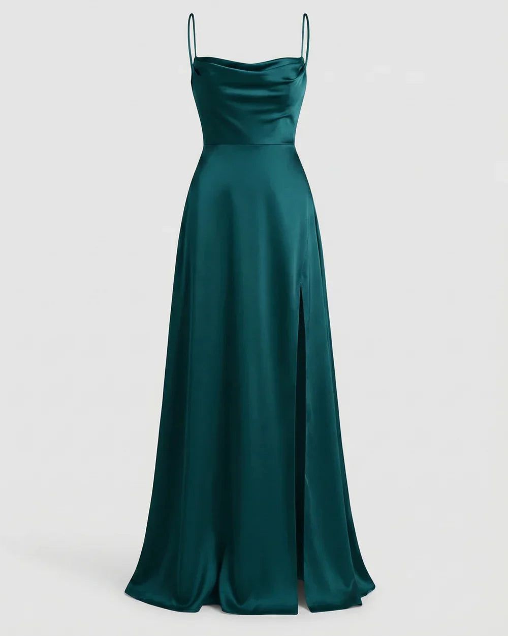 Maxi Dress with Split and Straps for Women