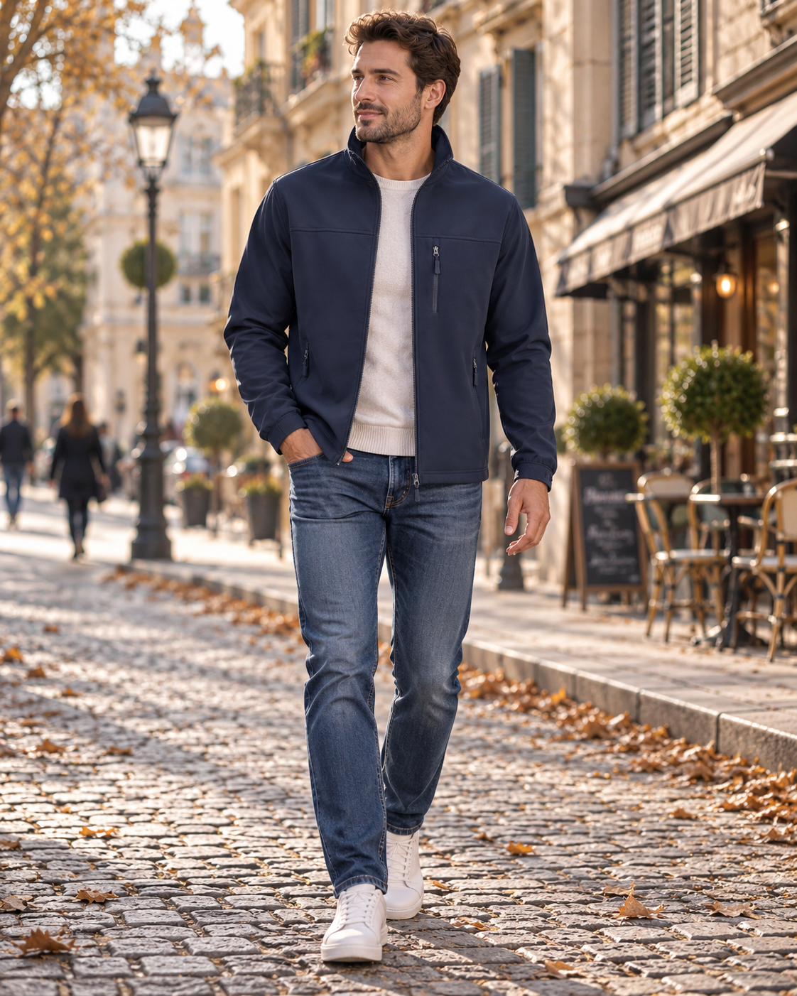 Men's Gavin Softshell Jacket – Waterproof, Windproof, Fleece-Lined with Zipper