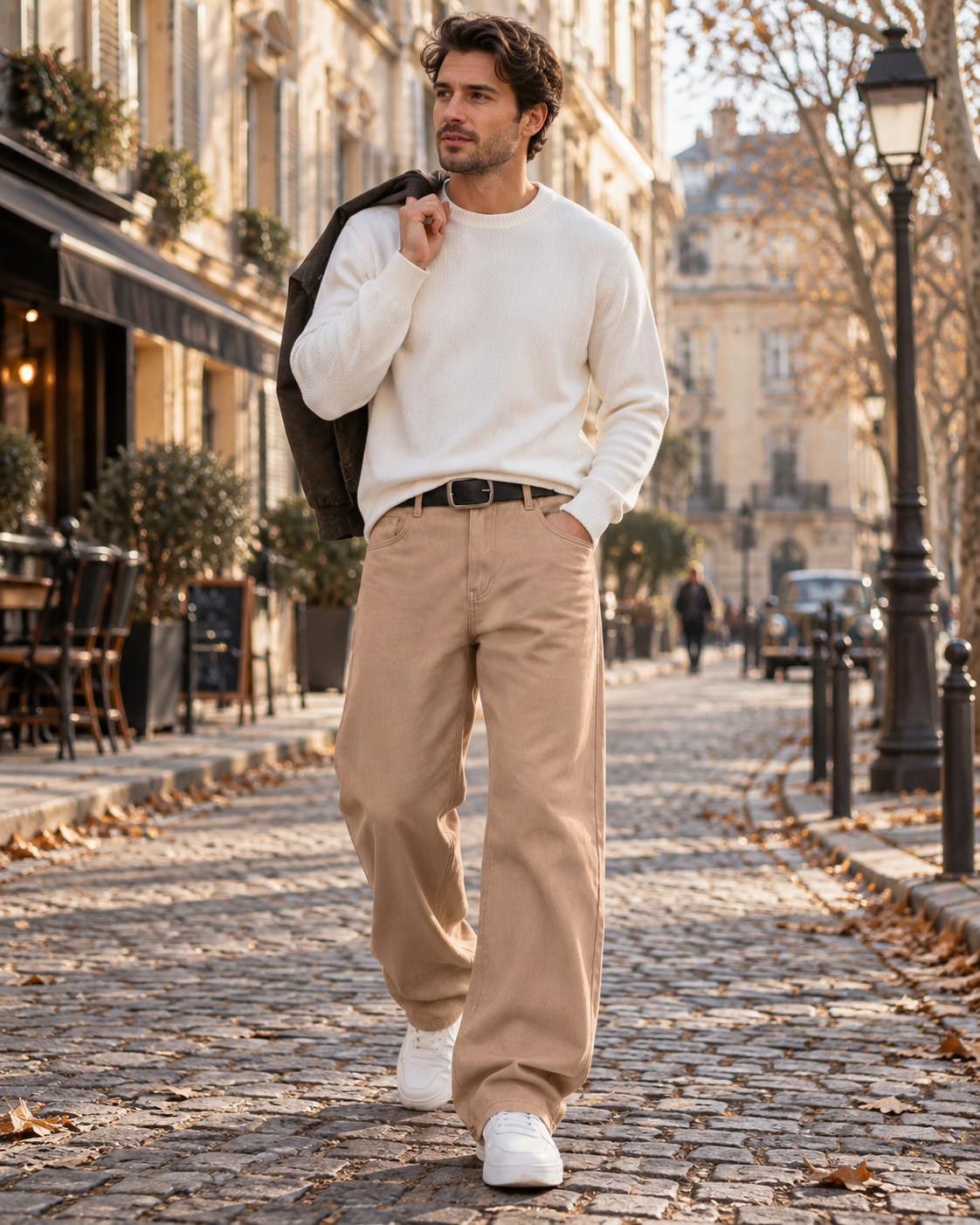 Men's Cedie Jean – Stretch Denim, Loose Fit, Wide Leg with 5 Pockets