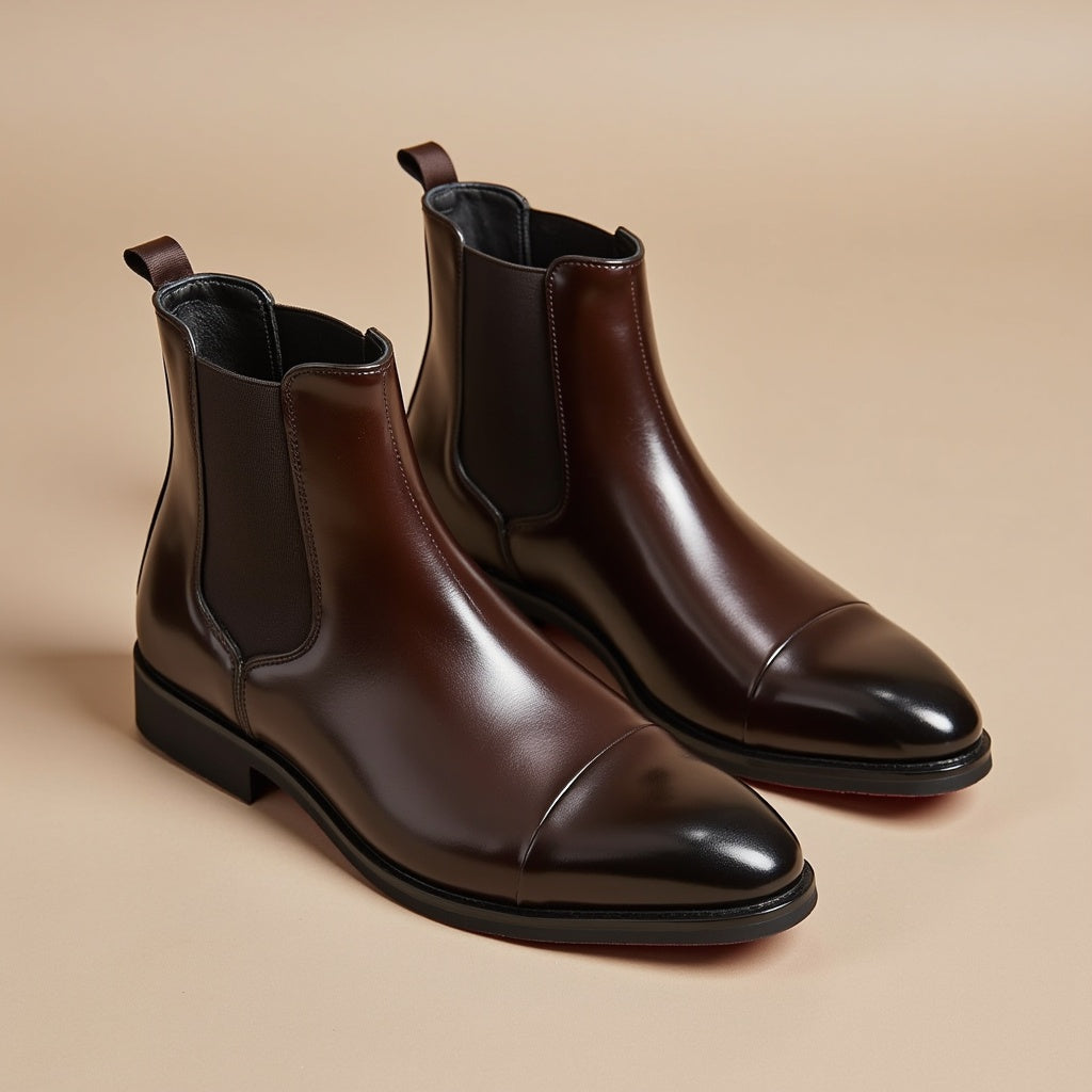 Men's Chelsea Boots Premium Leather Comfortable for Daily Use