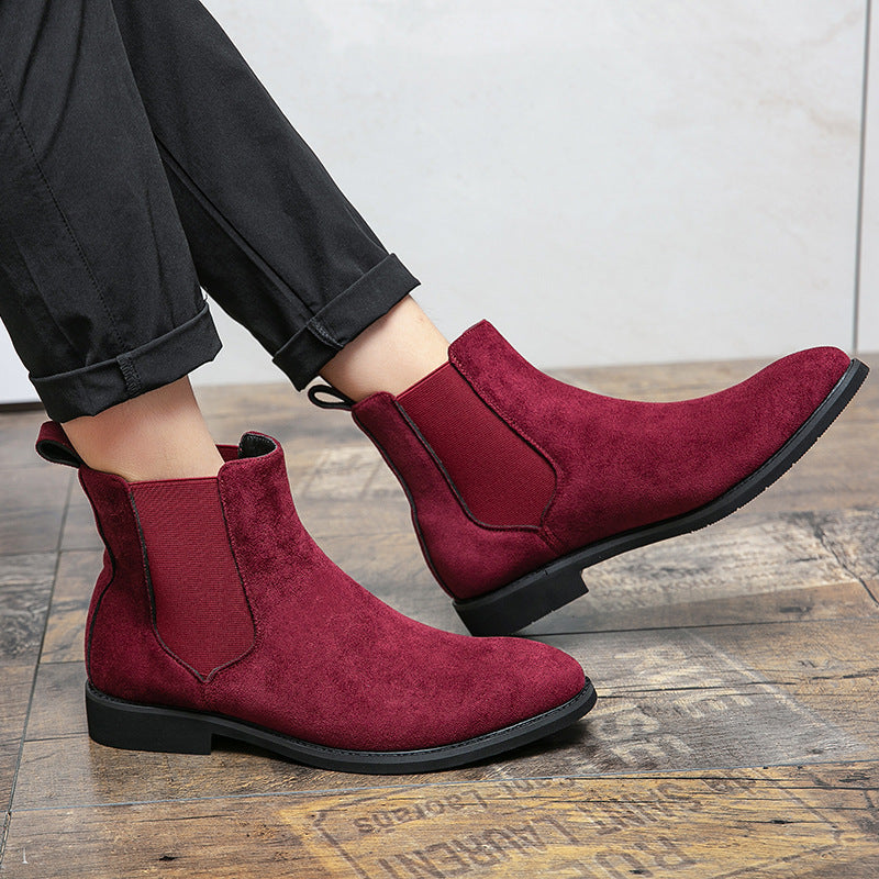 Men's Streamlined Chelsea Ankle Boots with Elastic Gussets