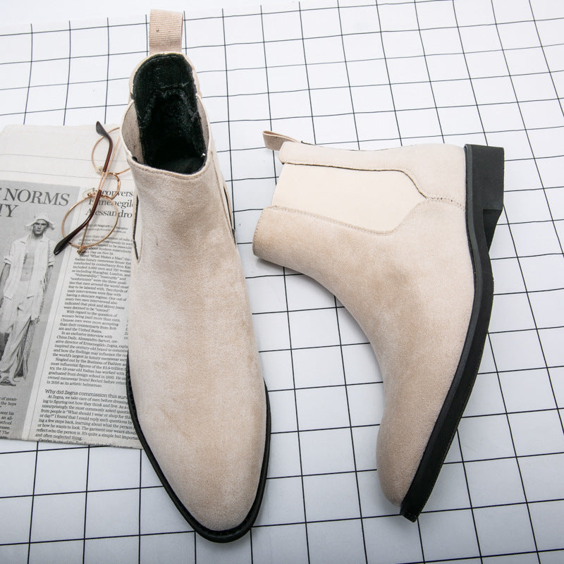Men's Streamlined Chelsea Ankle Boots with Elastic Gussets