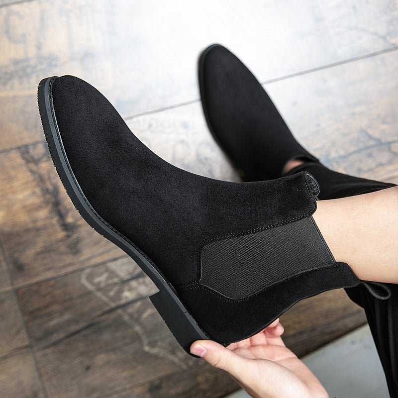 Men's Streamlined Chelsea Ankle Boots with Elastic Gussets