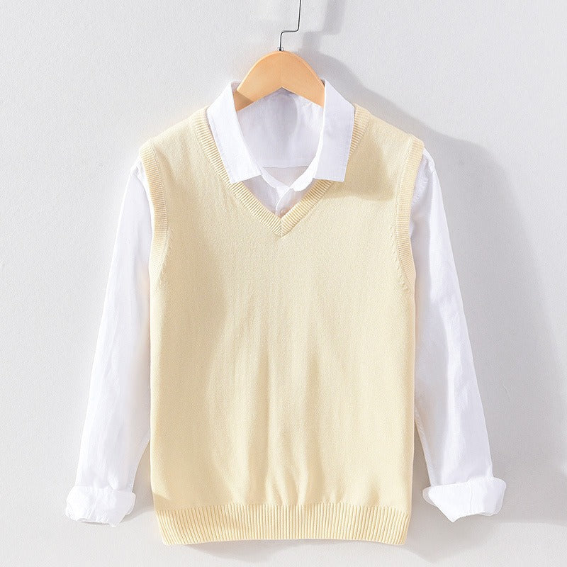 Men's Ribbed V-Neck Sweater Vest