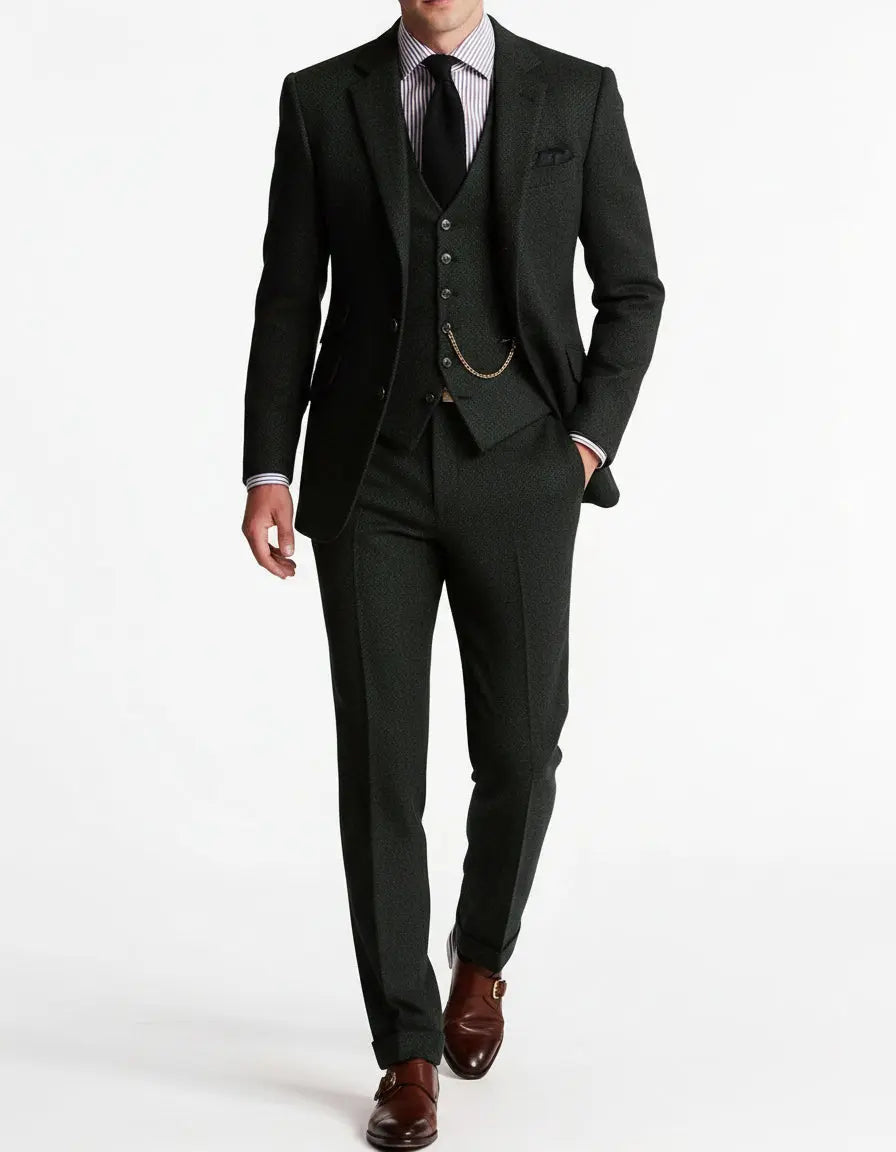 TWEED THREE-PIECE SUIT FOR MEN