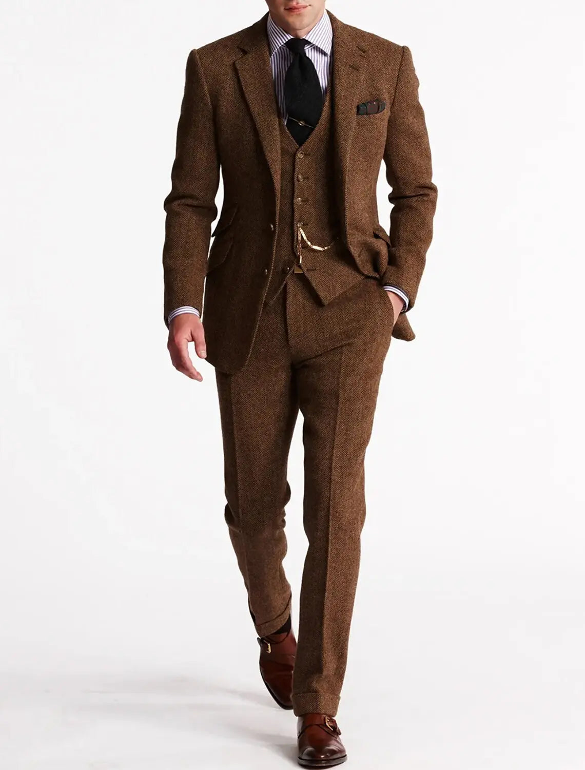 TWEED THREE-PIECE SUIT FOR MEN