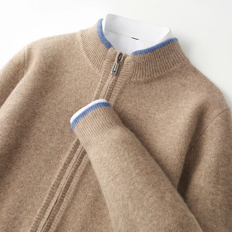 Men's Lightweight Zip-Front Sweater | Cozy Warmth and Comfort
