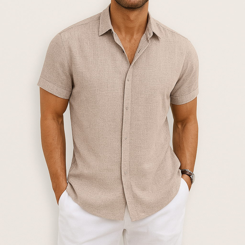 Boris – Men's Short-Sleeved Shirt with Summer Comfort