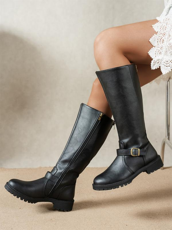Knee-High Boots for Ladies with Zip