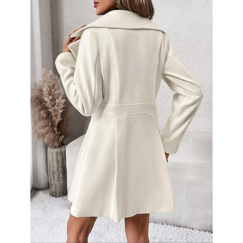 Classic Double-Breasted Trench Coat with Belt