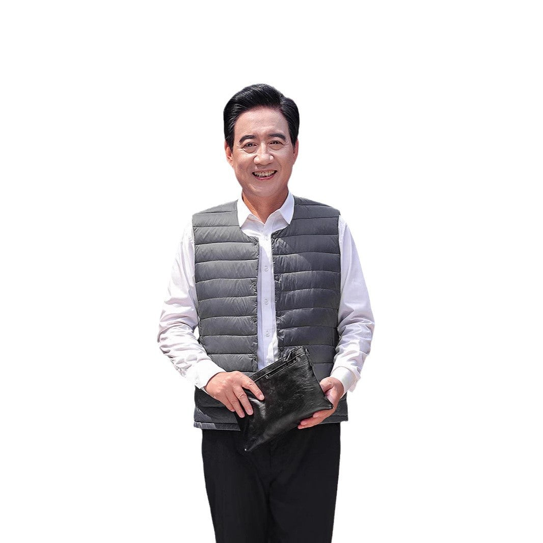 Nord Taschen Men's Lightweight Quilted Thermal Gilet with Crew Neck and Snap Closure