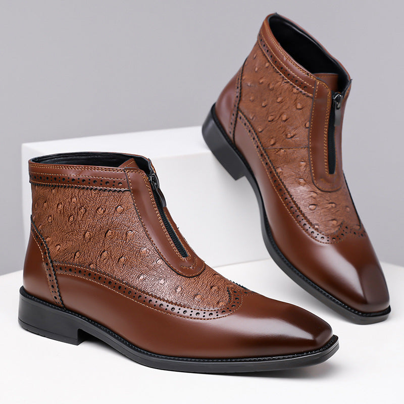 Belmont Ostrich Leather Boots