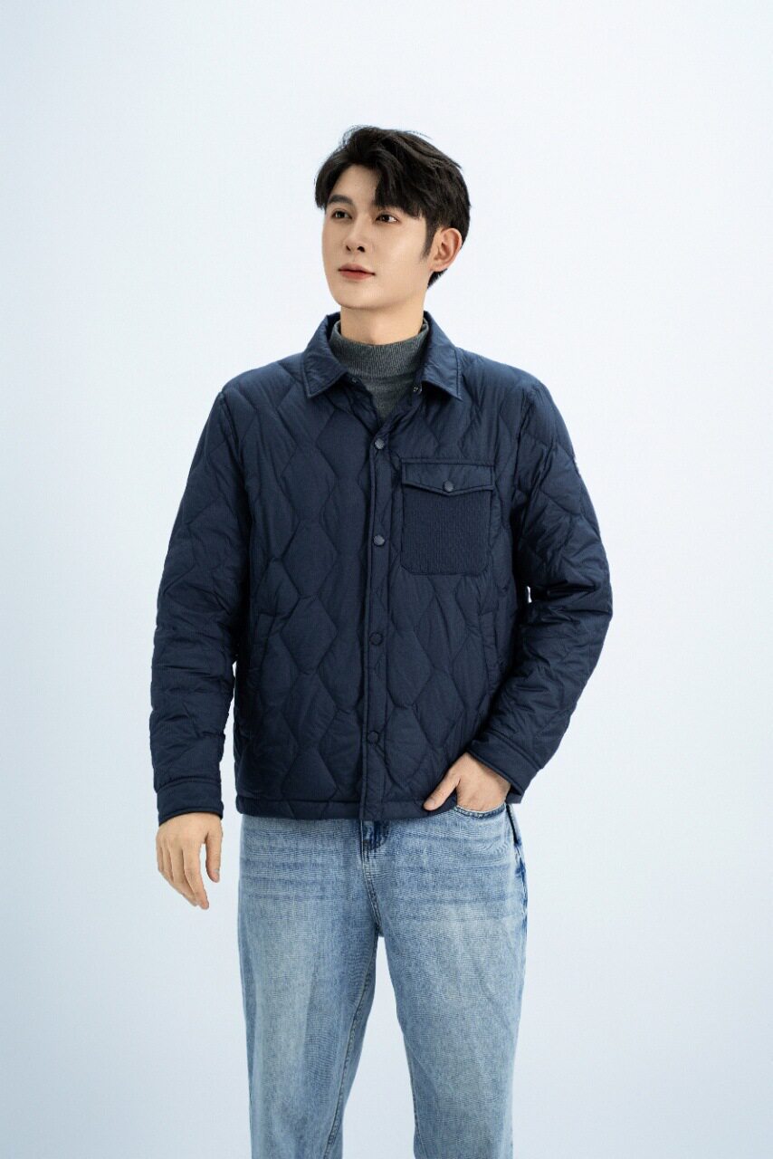 Nord Taschen Men's Quilted Shirt Jacket with Lightweight Thermal Insulation