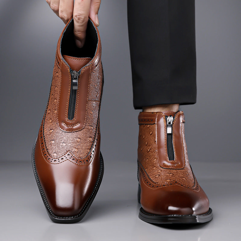 Belmont Ostrich Leather Boots
